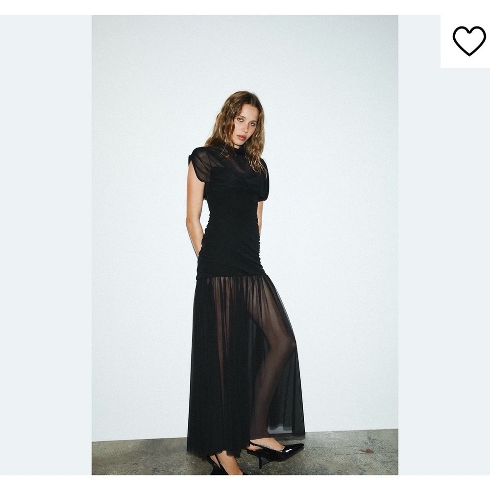 Zara Black Long Sleeve Dress